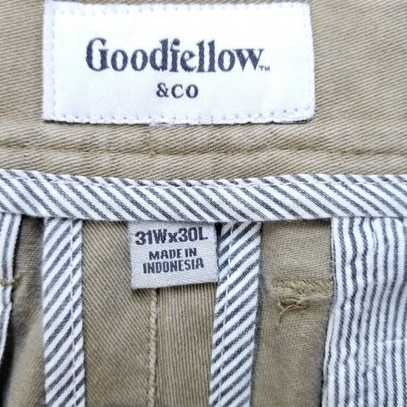Goodfellow & Co Hennepin Chino Pants Mens 31x30 Brown Slim Fit Dark Wash - Picture 8 of 12